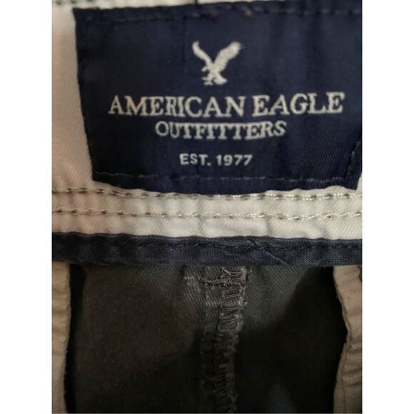 American eagle men’s original stretch khaki chino pants dark gray 30 x 34 - Picture 5 of 7